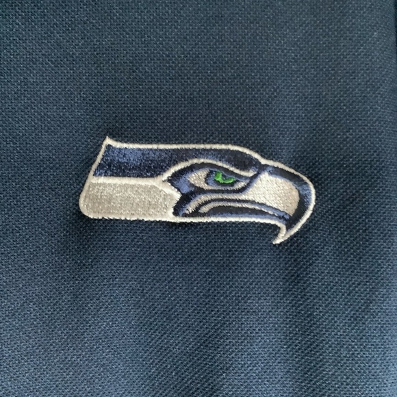 SEATTLE SEAHAWKS NFL Football Polo Shirt Blue Casual Short Sleeve Navy Men's 3XL - Picture 4 of 7